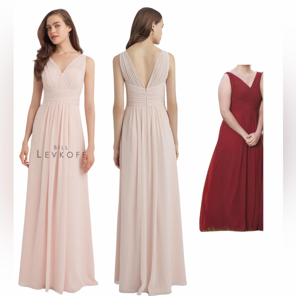 Bill Levkoff Bridesmaid dress Size 10 - color wine/cranberry